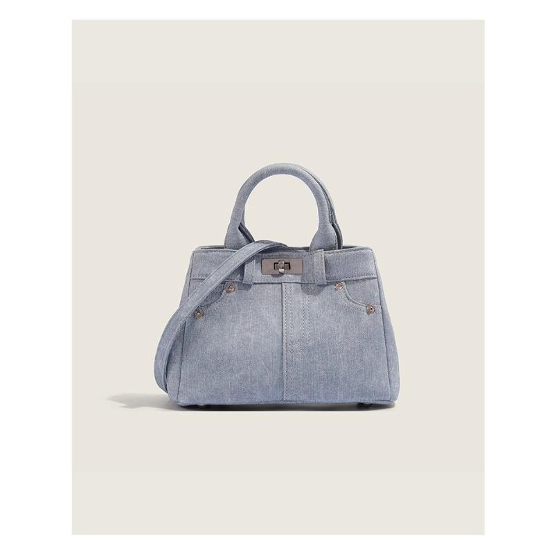 

Новая женская универсальная модная сумка-мессенджер на плечо для поездок джинсовый синий