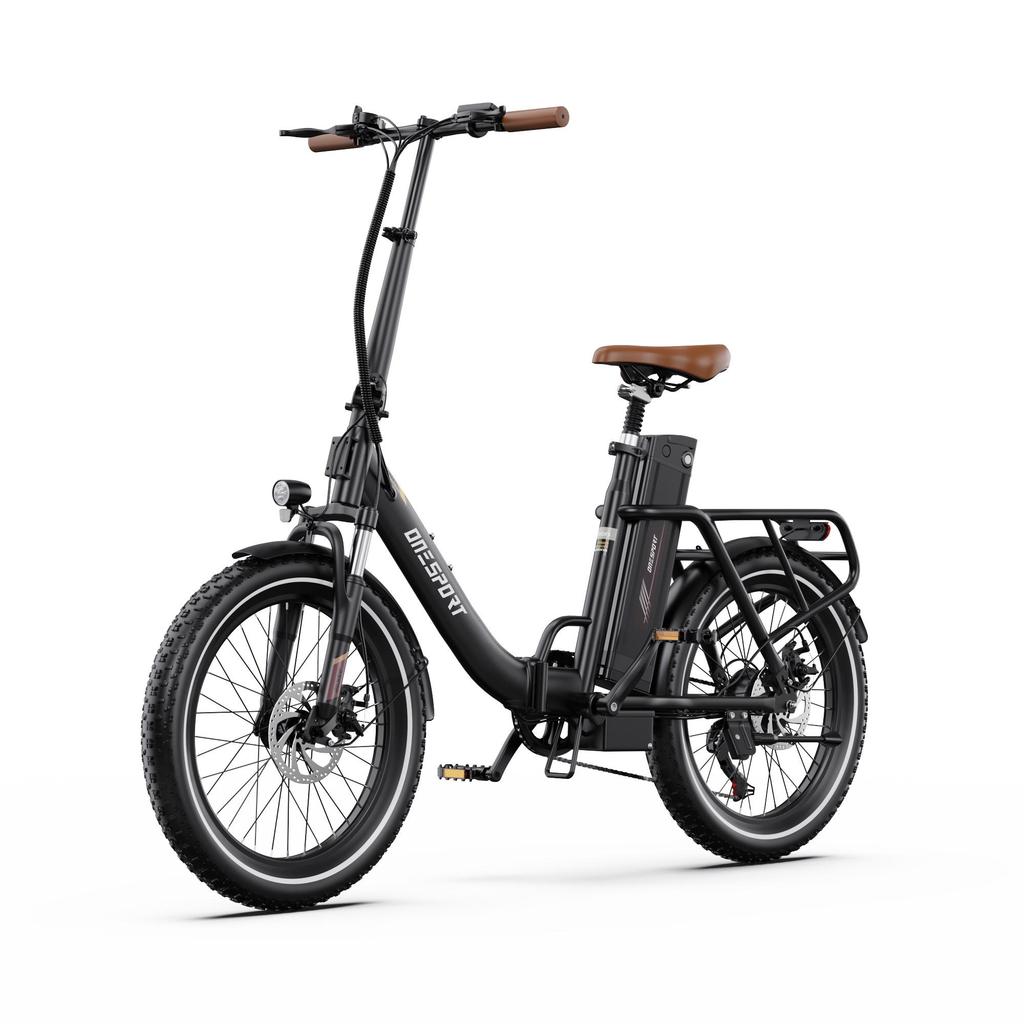 Bicicletta elettrica pieghevole ONESPORT OT16 PRO, motore 250W, batteria 48V 17AH, velocità massima 25km/h, autonomia 120km, pneumatici 20*3.0 pollici
