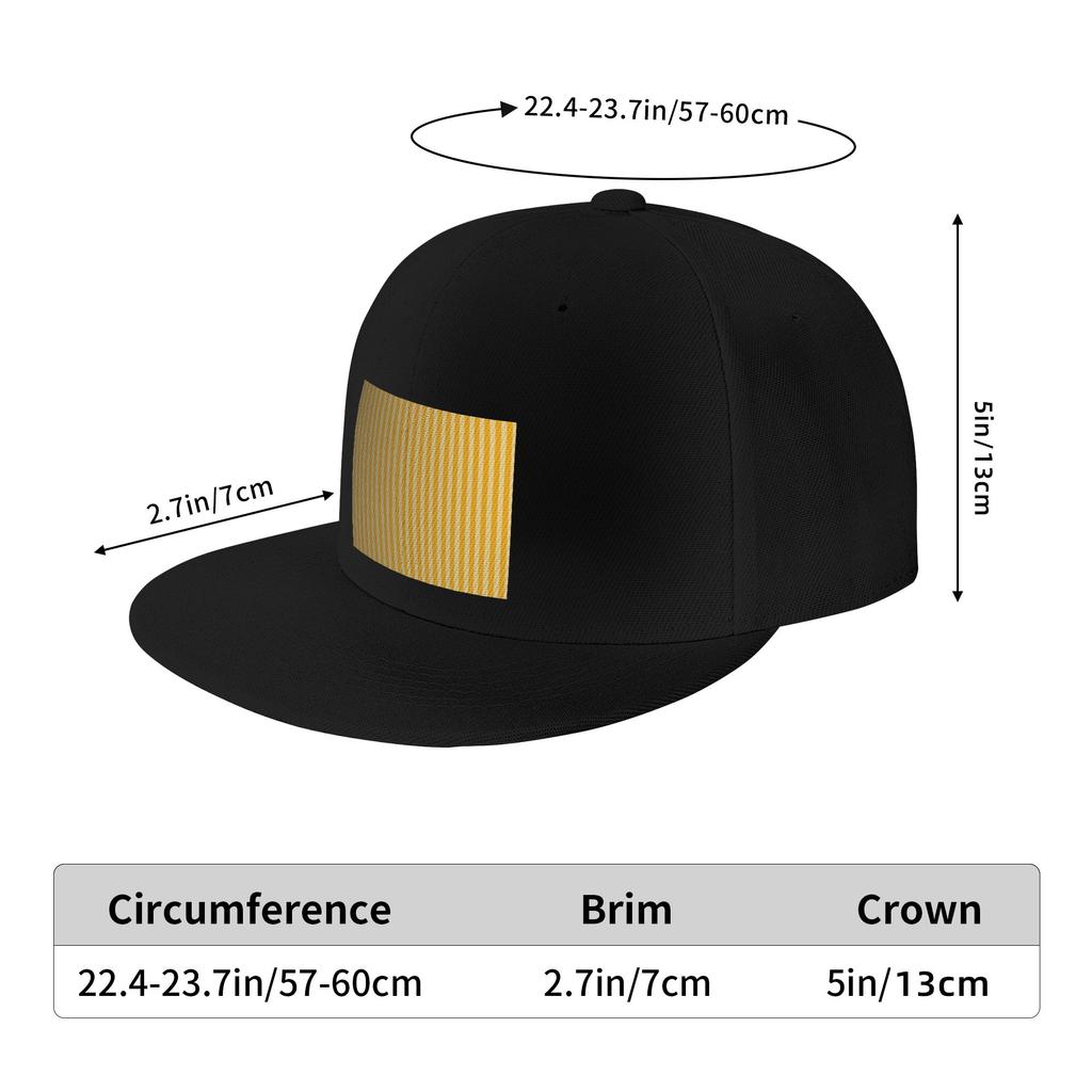 Striped Vertical 2 Yellow Baseball Caps Snapback Fashion Baseball Hats Breathable Casual Casquette Outdoor for Unisex