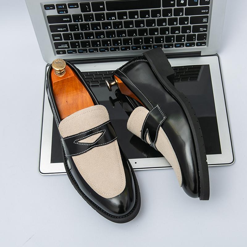 Mode Streetstyle Leder Herren Slipper Stilvolle Lässige Herren Loafer Mokassins Atmungsaktive Herren Fahrschuhe Handgefertigt Business Flats