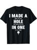 I Hit a Holeinone Men'S Black Tshirt Funny Golf Graphic Perfect for Golf Lovers And Dads Parties Beach & Sports Outdoor Clothing|All-Season Casual Wea