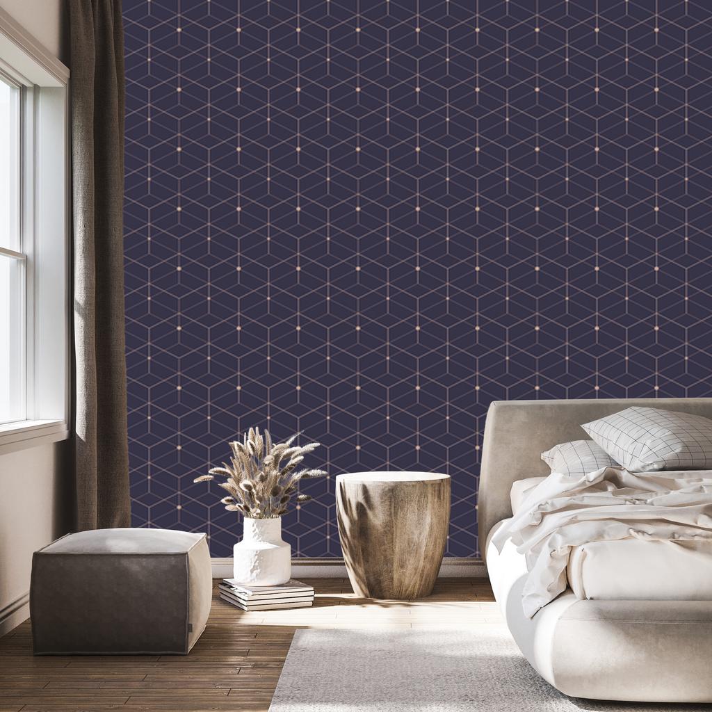 Modernist geometric pattern wallpaper for living room and bedroom 50x1000