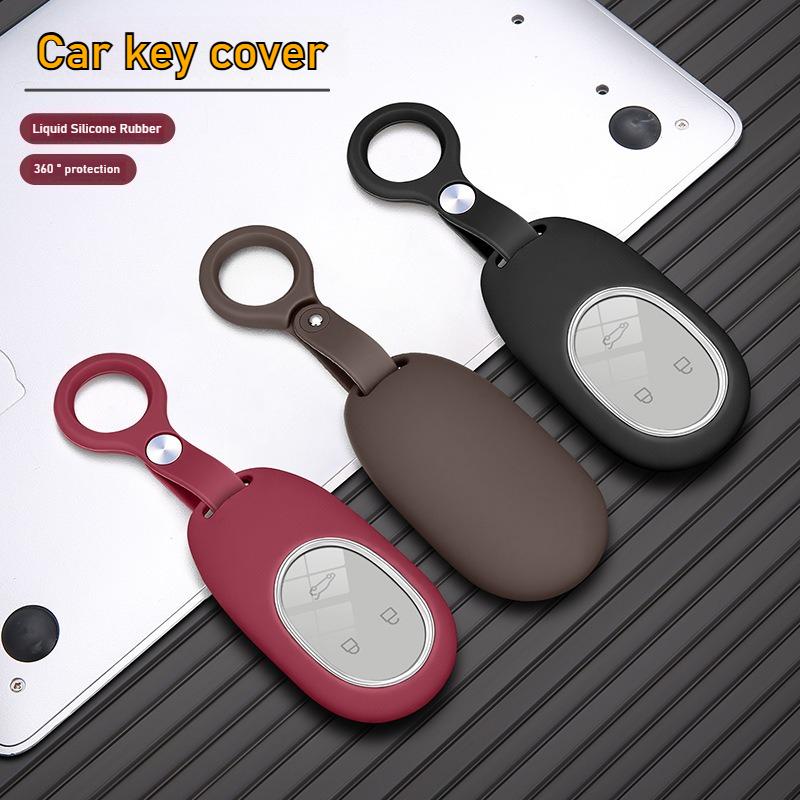 For NIO ES6 EL6 EC6 ES7 EL7 ES8 EL8 ET5 ET5 Touring ET7 Car Key Cover Soft Silicone Car Intelligent Key Protection Cover Pendant