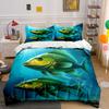 Unterwasserfisch-Dekorationsset Mehrere Größen Kinder- und Schlafzimmer für Erwachsene Exquisites 3-teiliges Bettwäscheset, Geschenk