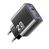 New Metal 20W Type-C EU Charger: Mini USB+PD Fast Charging with Light