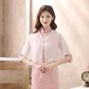 Women's Summer Chiffon Cheongsam Cardigan with Matching Skirt and Shawl – Loose, Plus Size Sunscreen Cape