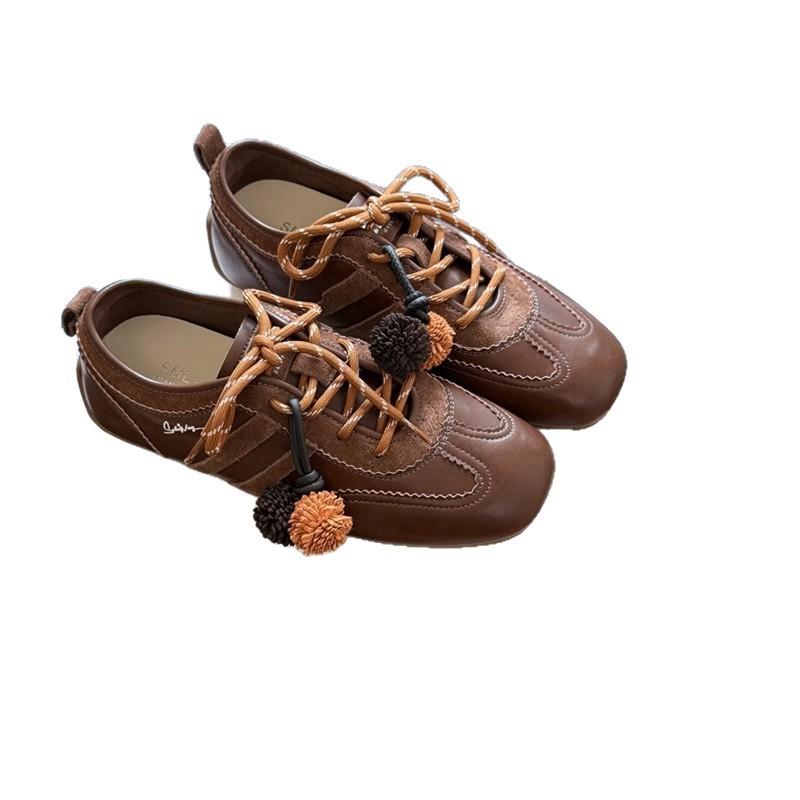 Retro College-Stil weichsohlige Forrest Gump Schuhe 2025 Herbst neu vielseitig zum Schnüren deutsche Trainingsschuhe Damen Freizeit Sport Board Schuhe