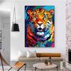 Abstrakt Bunte Wildtiere Leinwandmalerei Oktopus Katze Affe Löwe Graffiti Pop Art Poiters Wandkunst Wandbild für Heimdekoration