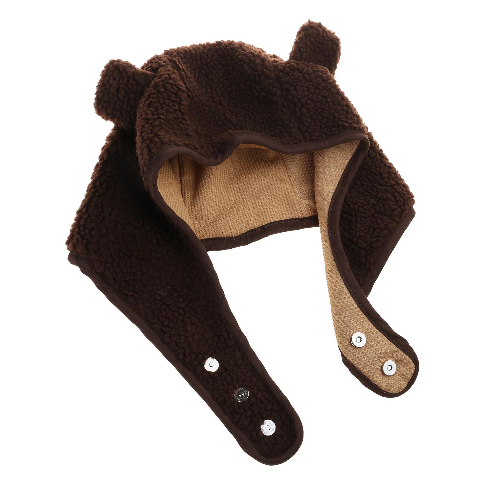 

Флисовая шапка-ушанка с медвежьими ушками, зимняя, студенческая, для активного отдыха, для велоспорта, катания на лыжах, альпинизма, для холодной погоды, сохраняющая уши в тепле, шапка-ушанка кофейный