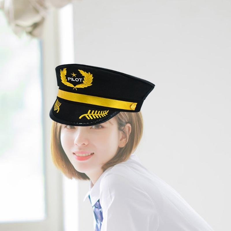 Stylish Flyer Hat Adjustable Captain Hat Sun Protecting Comfortable Hat for Aviation Enthusiasts And Outdoor Activity