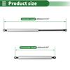Motoforti 400mm/15.75" Gas Struts, 1000N Gas Spring, Silver Tone, Carbon Steel, 2 Pieces, for RV Toolbox Lids, Storage Box Lids, and Cabinet Door Lids