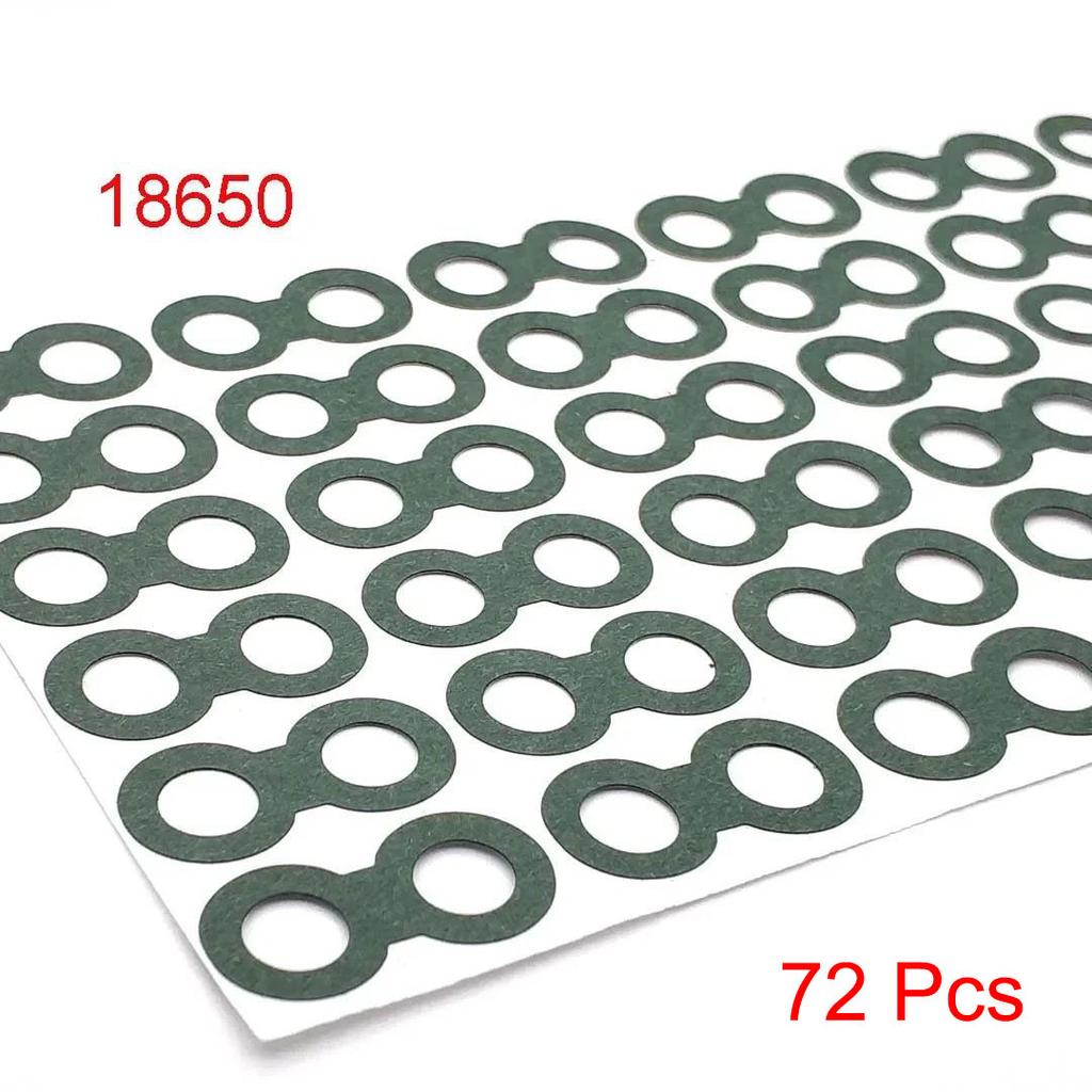 100pcs Self-Adhesive 21700 18650 26650 Battery Insulating Gasket, Hollow Paperboard Electrical Insulation Pad Rings 1S-8S Solid
