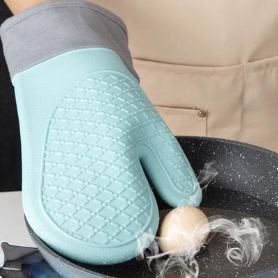 Gants de cuisine mignons en silicone, résistants à la chaleur, pour four et micro-ondes