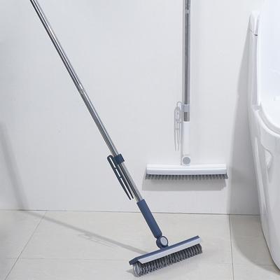 Crevice Floor Brush Floor Cleaning Scrub Brush Floor Scrubber Long Handle Grout Brush V-Shape Stiff Bristle Cleaning Brush Cleaning Tool