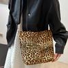 Neutral Square Bag, Suitable for Both Men and Women, Tote Bag Style, Great for Travel and Photo Shoots, Leopard Print Design.