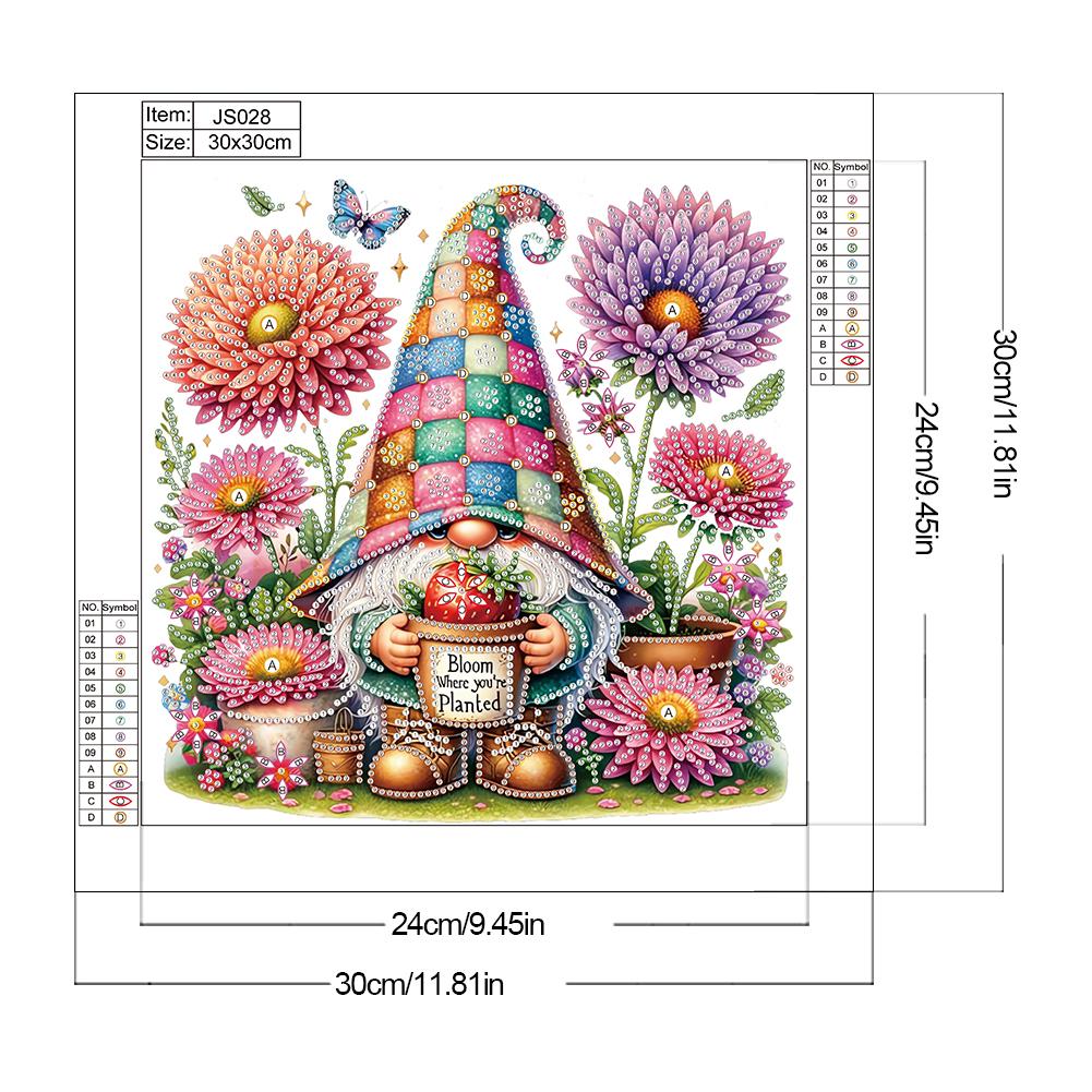 Kreatives Oster-Dekorations-Set 5D DIY Teilweise Speziell Geformter Bohrer Diamantmalerei-Set Heimdeko für Schlafzimmer Wohnzimmer 30x30cm