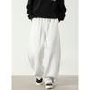 Wassup Casual Pants for Men, New Spring and Autumn Style, Trendy Brand, Heavy-Duty Three-Stripe, Loose Fit, Versatile Beige Straight-Leg Sweatpants
