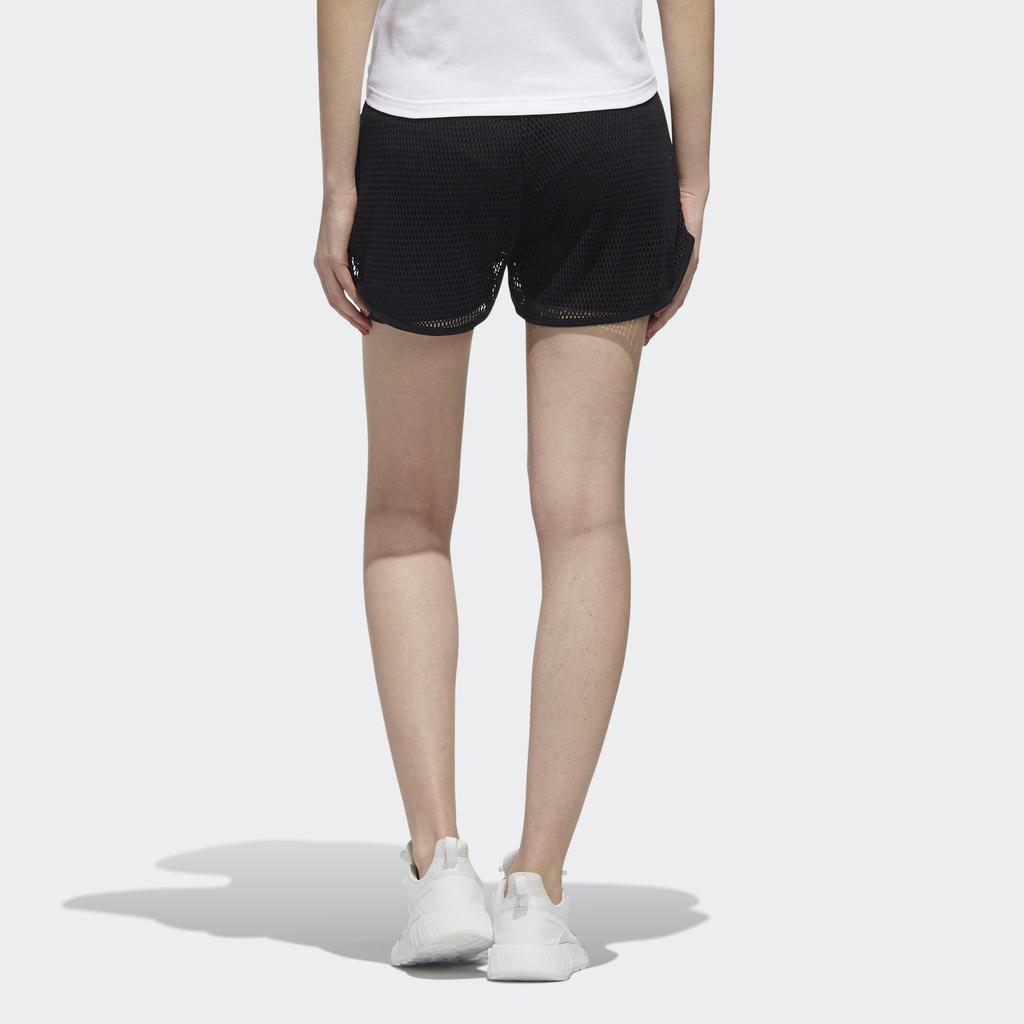 Adidas Neo W Cs Shorts Atmungsaktive Gestreifte Trainingsshorts Slim Fit Damen Shorts Schwarz DW7742