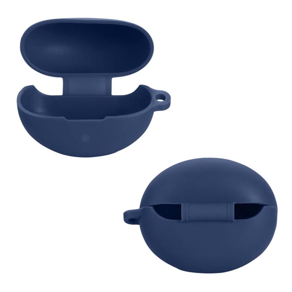 For Honor Earbuds 4i Silicone Case Wireless Earphones Protective Cover with Anti-Lost Buckle