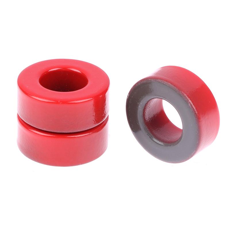 5 Pcs 27*14*11 Mm 10microO T106-2 Iron Ferrite Toroid Coresfor Inductors Iron Powder Core Red Ring Low Permeability