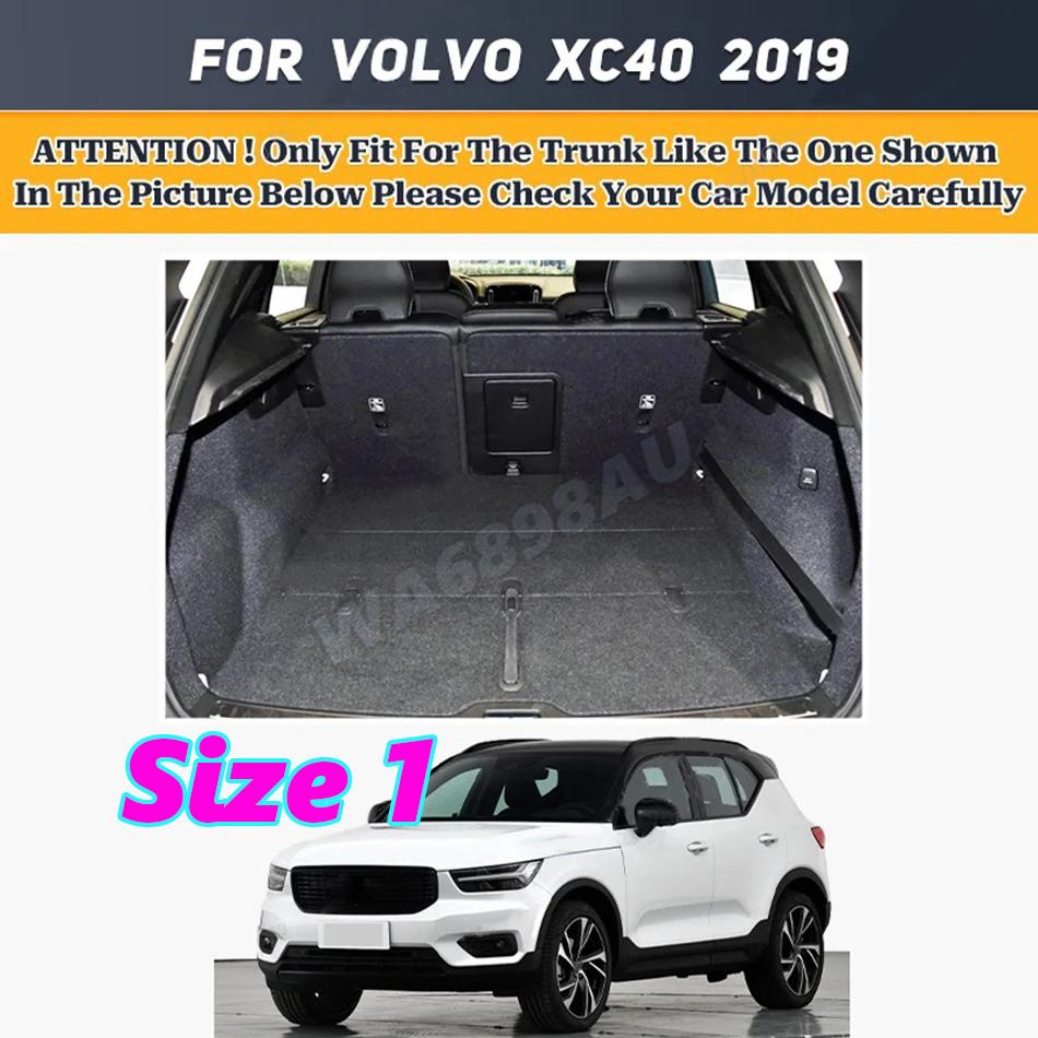 High Quality Leather Car Trunk Mat For VOLVO XC40 2019 High Edge Design Boot Carpet Interior Accessories