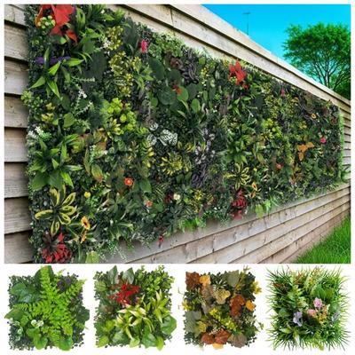 UV Protection Artificial Plant Wall Panel Flower Artificial Fern Grass  Home Garden Fence