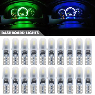 10 Stück T5 W3W 2 SMD 3014 Armaturenbrett Auto LED-Lampen 12V DC W1.2W 70 73 74 79 85 Kontrollkeil Auto-Instrumenten-Warnleuchte