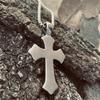 Cool Mens Biker Catholic Cross Pendant Necklace For Men Ashes Stainless Steel