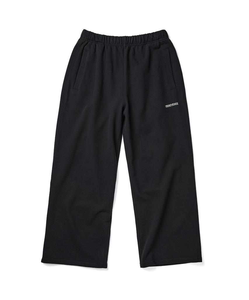 YESEYESEE C-Logo Straight Sweatpants Black