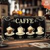 D Flatpc Retro Metal Wall Art Sign Cappuccino Latte PatternsSuitable for Living Room Bar Patio Courtyard Art Display