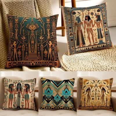 Mystical Ancient Art EEgypt Pharaoh Cushion Cover Pillowcase Antidustmite Living Room Sofa Decor Cushion Room