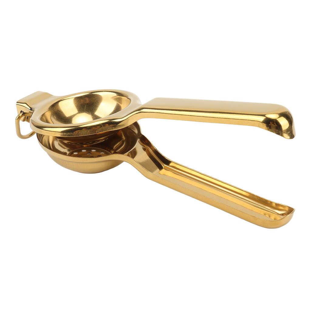 Lemon Squeezer Stainless Steel Ergonomic Ultra Long Handle Hand Held Juicer With Lifting Ring for