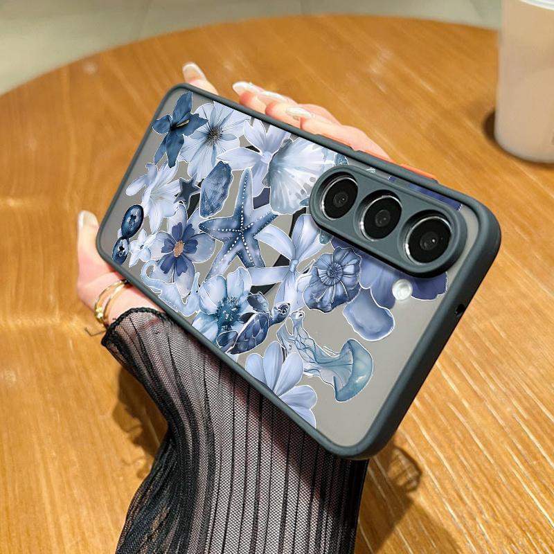 Magnetic For Magsafe Case For Samsung Galaxy S26 Ultra S25 S24 Plus S23 S22 S21 FE Vintage Floral Pattern Matte Cover