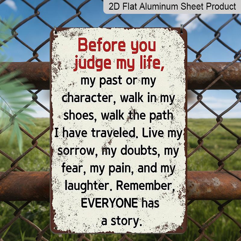 2D Flat Aluminium Motivational Quote Wall Decor, Vintage Metal Art with Pre-Drilled Holes for Easy Hanging - Perfect Gift Idea Suitable As