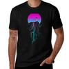 Vaporwave Aesthetic Cyberpunk Mountain Sunset Tshirt Active Sports Short Sleeve Cotton Shirt Tshirt