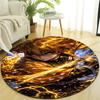 1pc Agatsuma Zenitsu  Print Round Carpet Chair Round Carpet Suitable for Bedroom Living Room Home Decorative Carpet