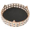 Crystal Mirror Cake Stand Holder Rack Wedding Dessert Cupcake Pan Cake Display Tray Table DecorRound