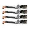 Wheel Chock Tie-Down Kit, Tire-Style Trailer Tie Down Strap, Car Tie Down Kit with Flat Hook, Break Strength 4540 Kg & Working Load 1512 Kg Motorcycle