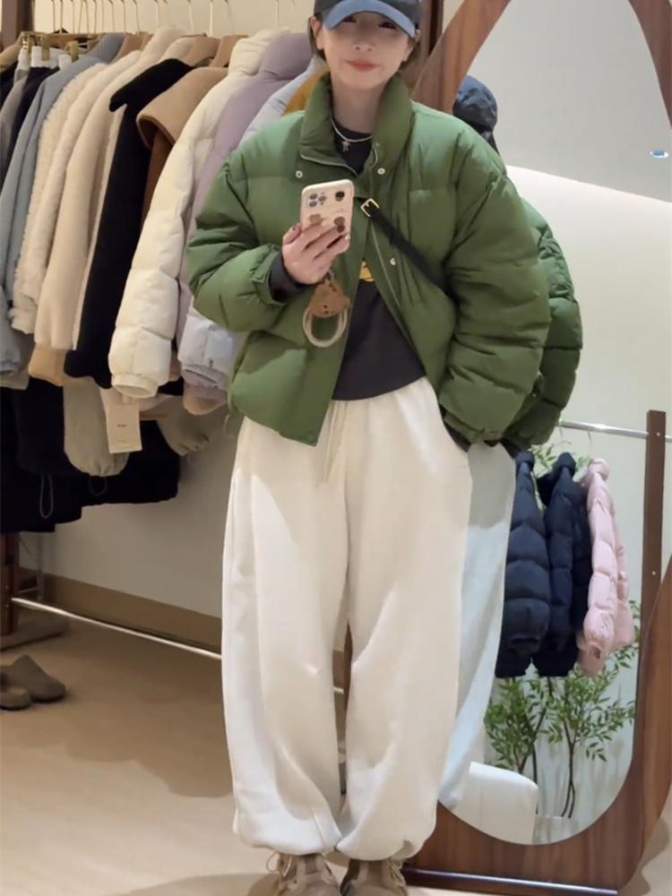 Women's 2024 Winter Down Cotton Short Stand-Up Collar Loose-Fit Jacket