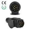 AOHEWEI 13 Pin Trailer Plug Plastic Connectors Cable 12V Waterproof Towing Socket Couplings Towbar for Caravan Truck Vans