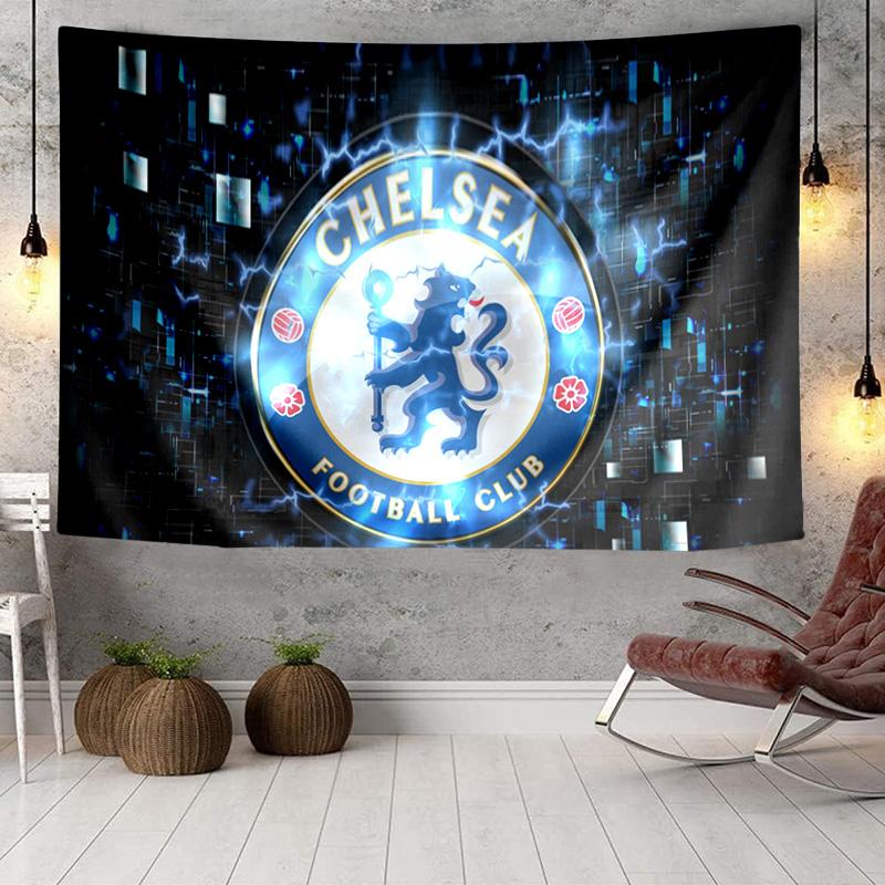Blue Chelsea Football Club Logo Tapestry, Unique Design Tapestry, Wall Decor for Bedroom,Livingroom, Playroom,Heartwarming Fan Holiday Gifts