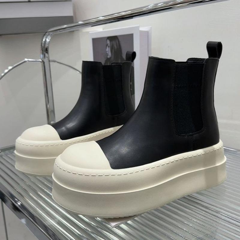 Retro Thick-soled Short Boots for Women, Ankle Boots, New and Versatile Shoes, Cylindrical Boots