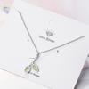 All-Match Leaf Pendant Necklace with Cat's Eye Stone - Simple Korean Style Clavicle Chain for Students & Women