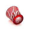 LUGUFON Kiriko Glass Rocks Glass – Kikutsunagi Design (Red) 260cc (1 count)