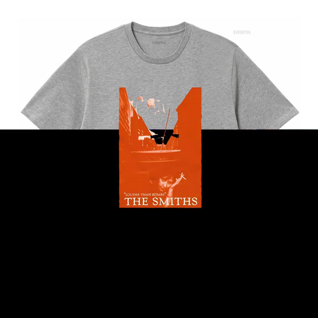 The Smiths Louder Than Bombs 1987 Promo Organic T Shirt vintage Washed Comfortable graphic Top For Everyday Wear Slightly