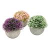 3pcs Mini Potted Artificial Plants Plastic Fake Green Plant Aesthetic Faux Plants Indoor Round