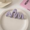 Cream Jelly Wavy Hair Claw Clip - High-End Women's Updo Accessory