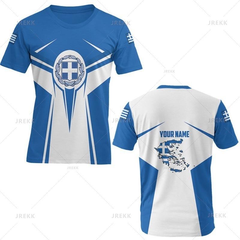 Greece Sports Graphic Short-Sleeve T-Shirt, Casual Wear