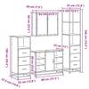 4 Piece Bathroom Furniture Set In Sonoma Oak Engineered Wood