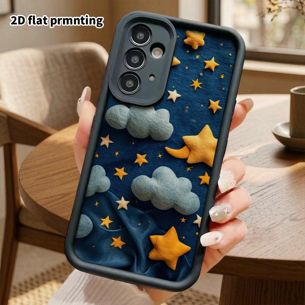 Phone Case: 2D Flat, Suitable for Samsung Galaxy A34 A35 M05 M06 S20 S22 S21 FE Plus 5G Protective Case, Starry Sky Fabric, Perfect Christmas and Hall
